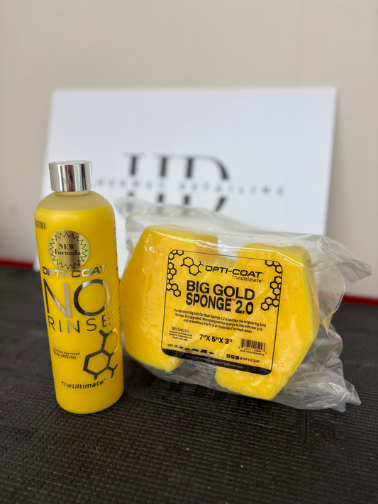 Opti-Coat No Rinse + Big Gold Sponge